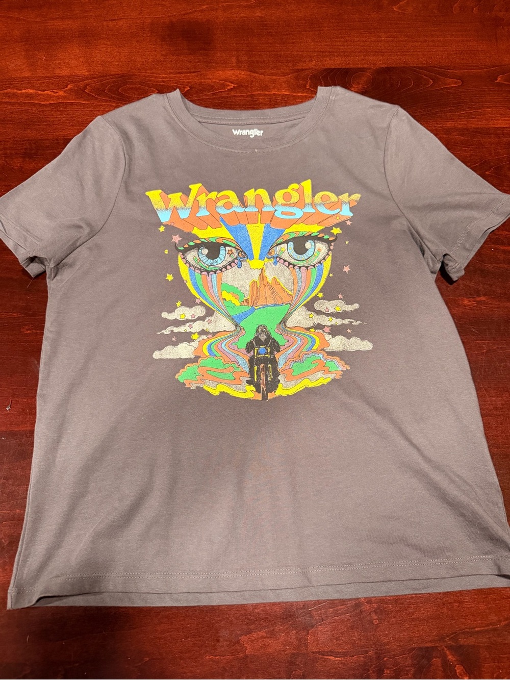 Wrangler Short Sleeve Tee with Multicolor Retro Graphic
